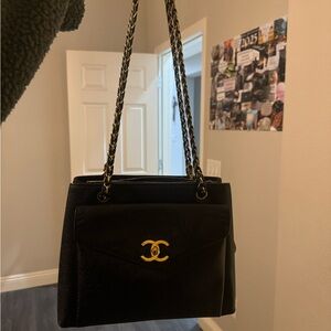 Chanel RARE Black Caviar Leather shoulder bag
